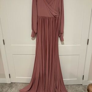 Elegant Mauve Maxi Dress